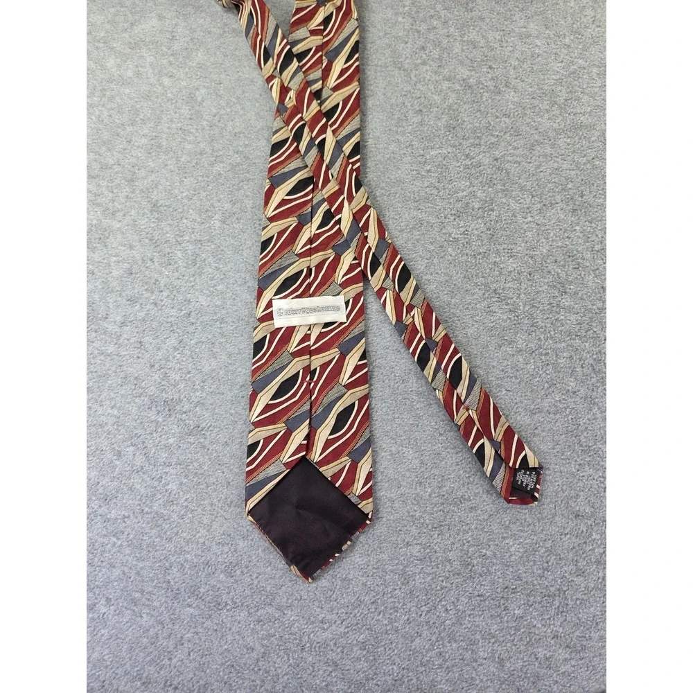 Vintage Courrèges Homme Silk French Designer Abstract 90s Geometric Luxury